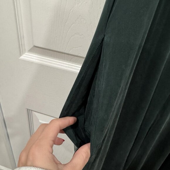 Summersalt The 24 Hour Jumpsuuit Sz S Forest Green Black Trim Vegan Silk $98 - Picture 5 of 11